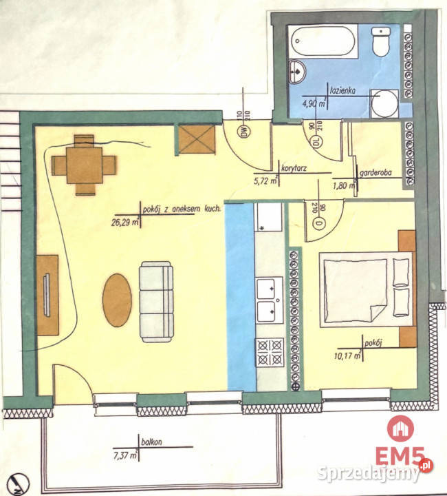 Mieszkanie Białystok 4897m2 2 pokoje sprzedam