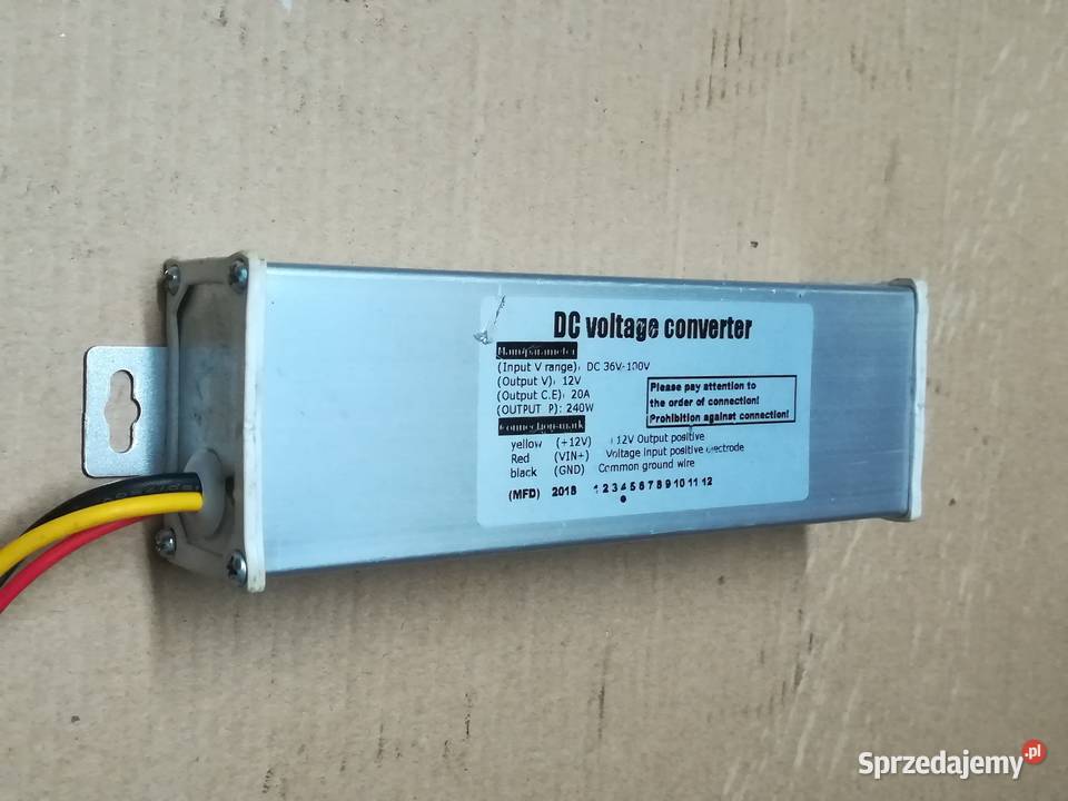 Przetwornica 3672V na 12V hulajnoga rower skuter Kołobrzeg