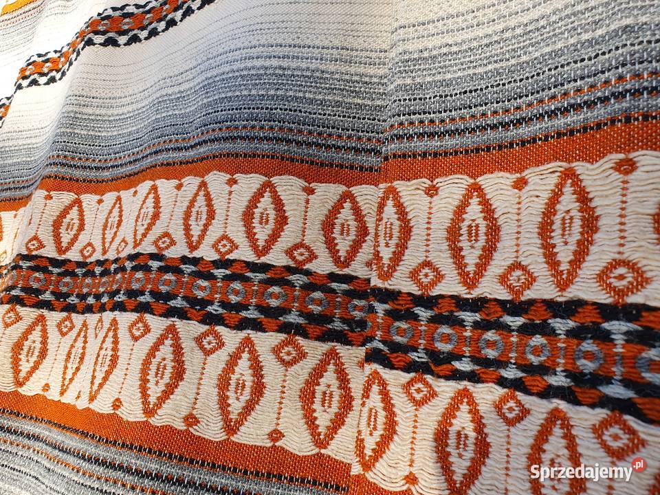 Wełniane zasłony z lat 60 śląskie Myszków