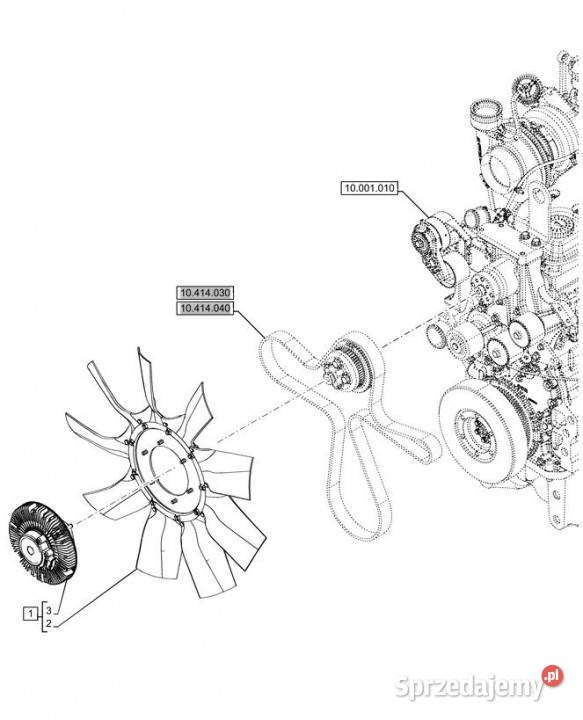 Holland T6070 Wentylator hex m8 x 125 x 16mm Jastrzębniki
