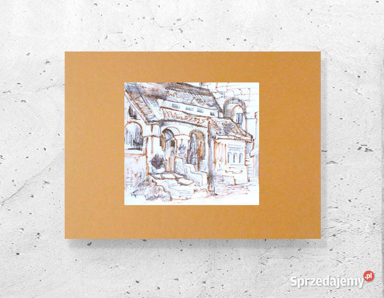 dekoracja na ścainę budynek rysunek 30x40 opolskie