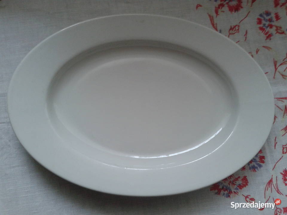 Półmisek porcelanowy owalnybiały 33cmx23LUBIANA Łódź