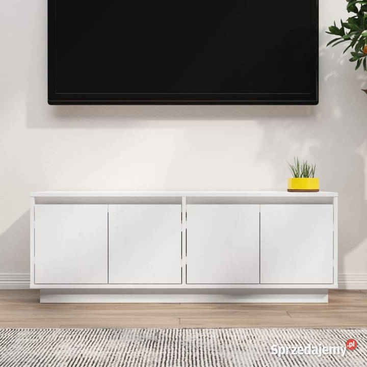 Szafka pod telewizor biała 110x34x40 lite drewno mazowieckie Warszawa