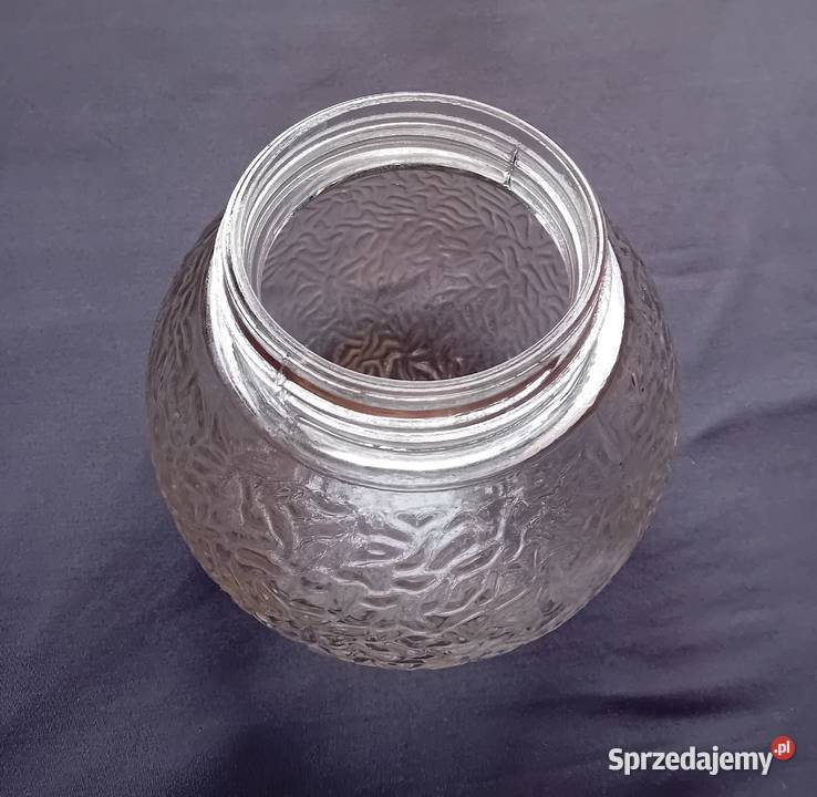 Klosz w kształcie kuli do lampy ceramicznej DDR Koźminek