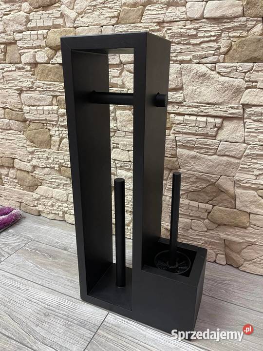 Stojak na papier toaletowy czarny mat połysk i podkarpackie Dębica