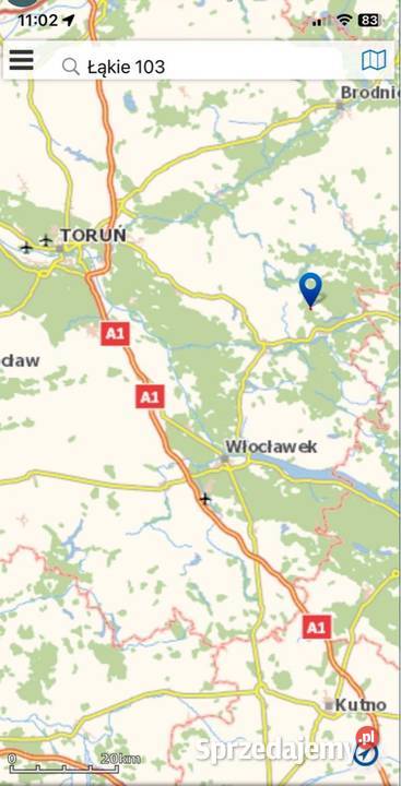 Działka z możliwością zabudowy 9900m2 Łąkie