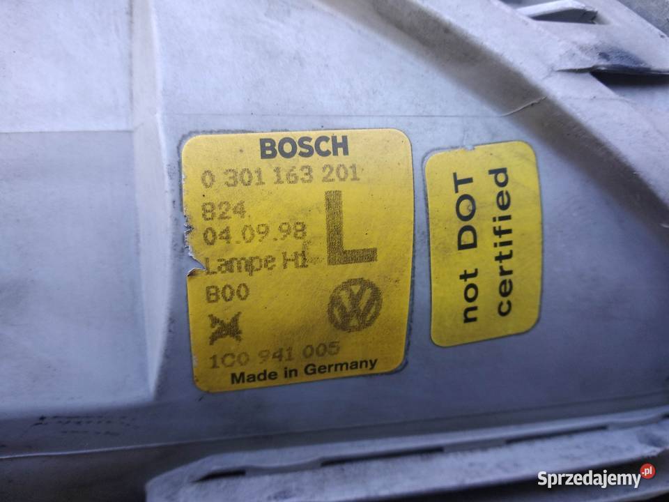 VW Beetle 1C lampy przednie reflektory komplet Sieradz