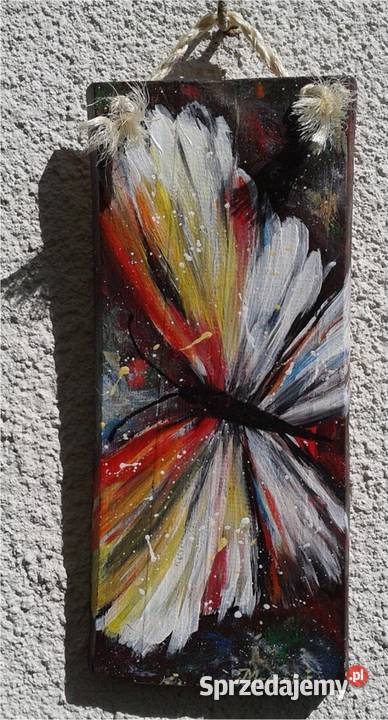 Obraz olejny na desce sosnowej Rydułtowy