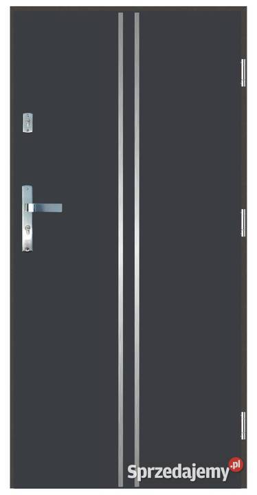 Drzwi wejściowe zewnętrzne GADOT 55 mm LA3 INOX Ciemniewo