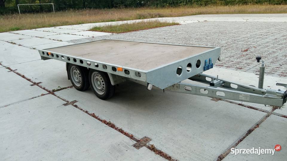 Przyczepka lekka 750 dwuosiowa platforma Giżycko