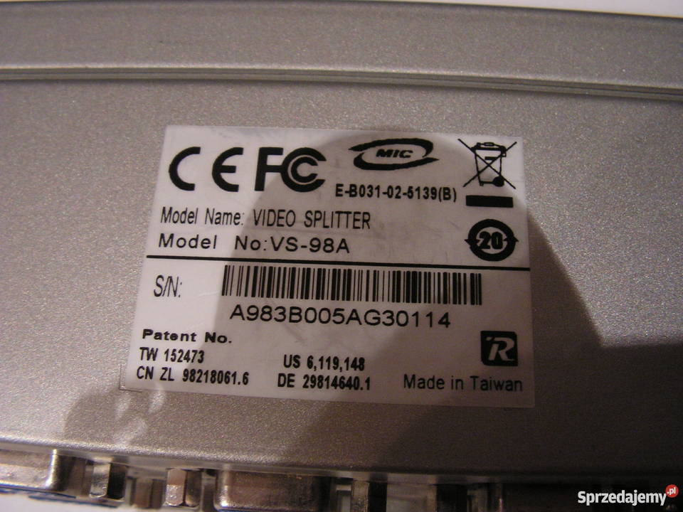 Video splitter VGA 8 wyjść Pozostałe Sieradz