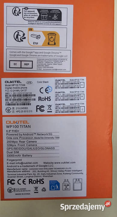 Oukitel WP100 Tytan 33000 mAh Projektor LED śląskie Rybnik