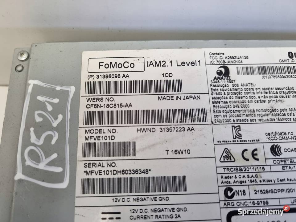 RADIO Volvo V40 II RADIOODTWARZACZ CD czytnik Rudka