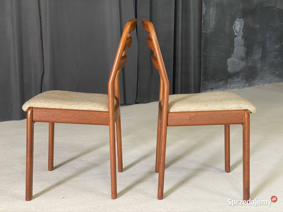 2 krzesła vintage Dyrlund teak Dania lata 60 Budno