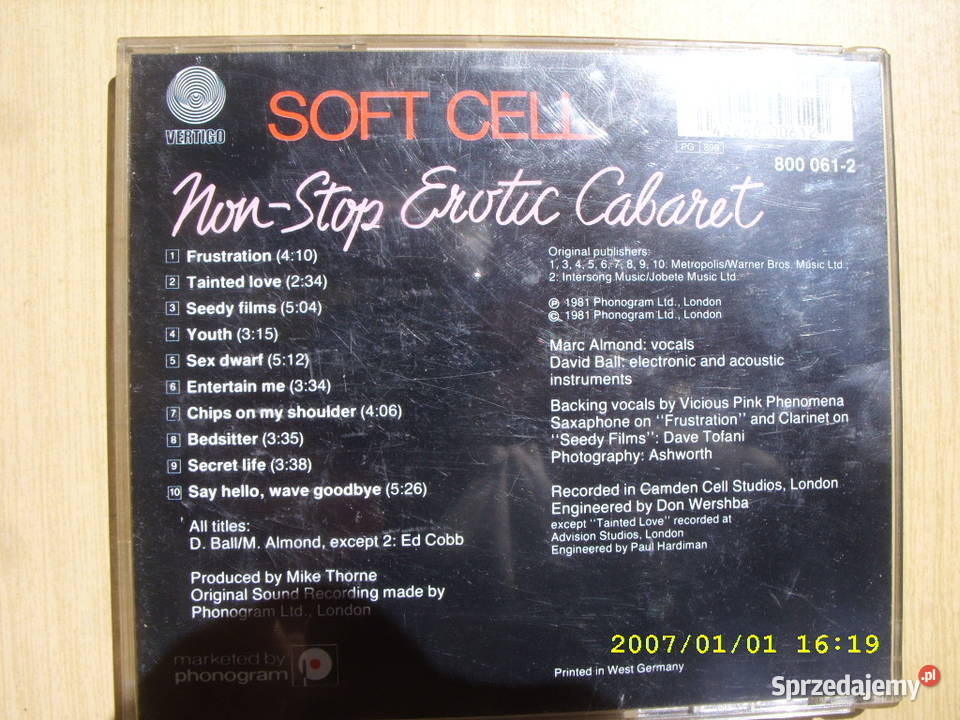 Pop cd NON STOPEROTIC CABARETSOFT CELL Wołów