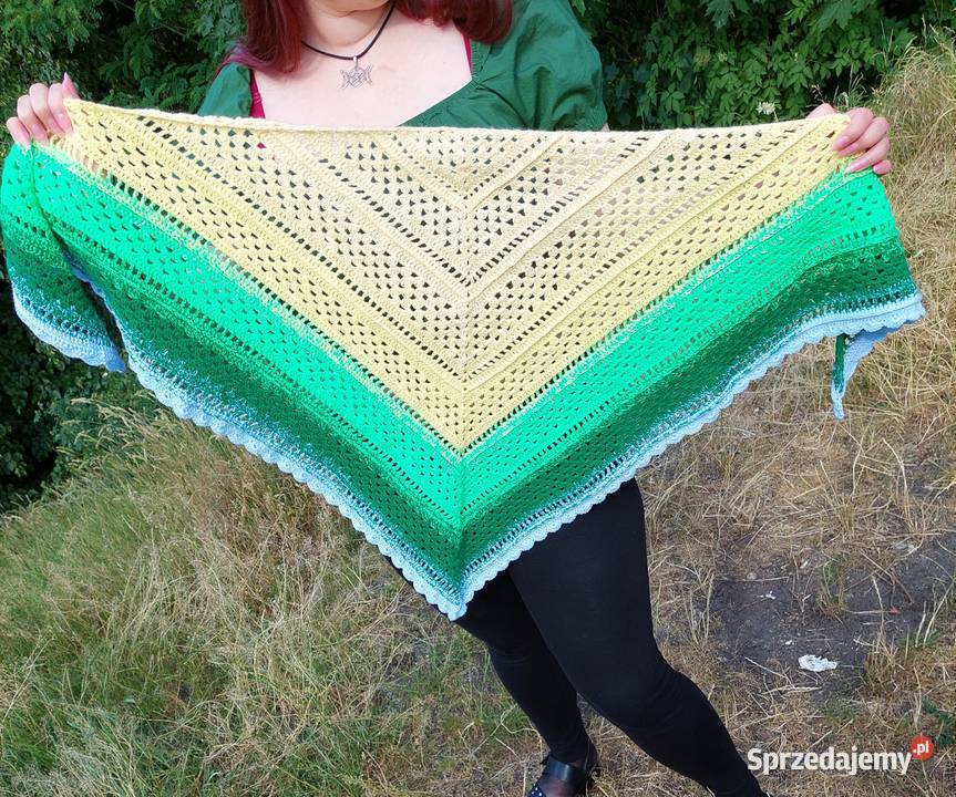 Chusta wykonana na szydełku RĘKODZIEŁO Bydgoszcz