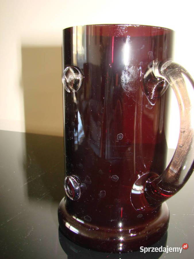czerwone szkło kufel Pruszcz Gdański