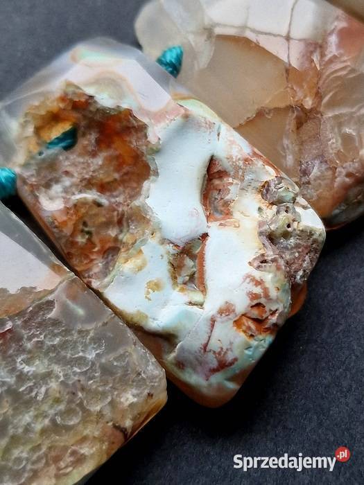 AGAT TURKUSOWY NASZYJNIK AŁTAJ ETNO ART Częstochowa