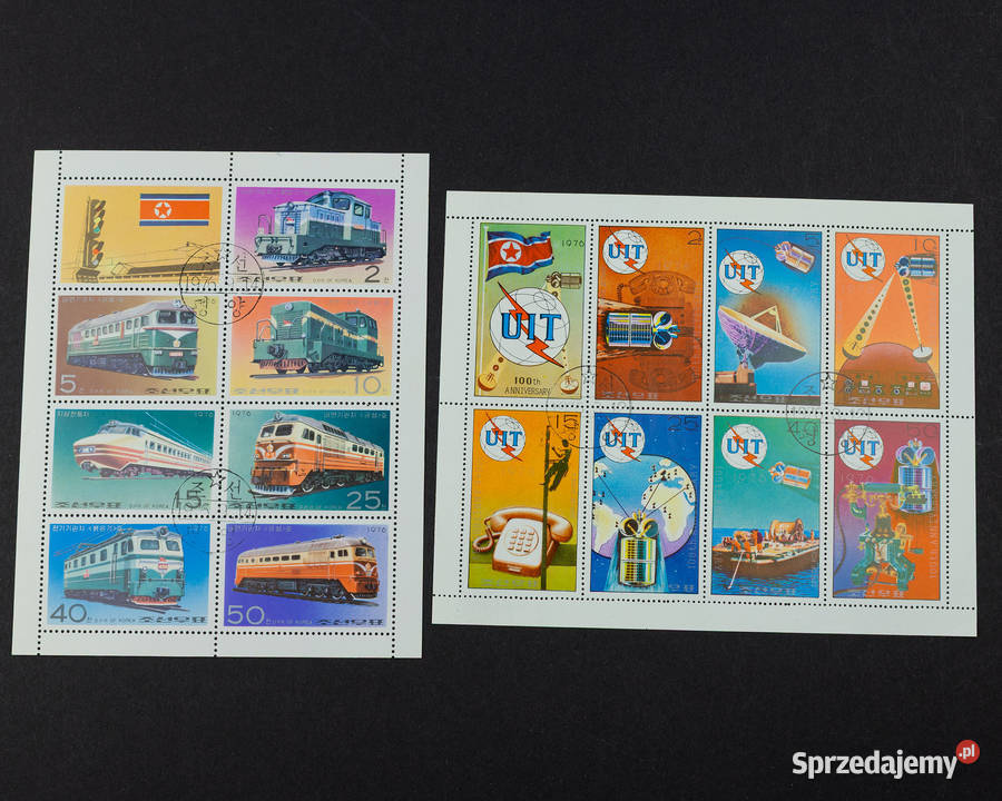 Znaczki Korea Północna 5 arkuszy 19761980 Łuków sprzedam
