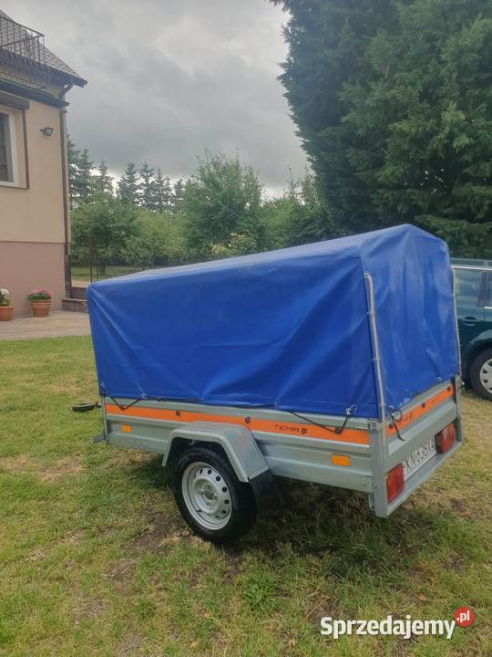 Przyczepka lekka TEMA BOX 2360 z plandeką DMC burtowe Konin