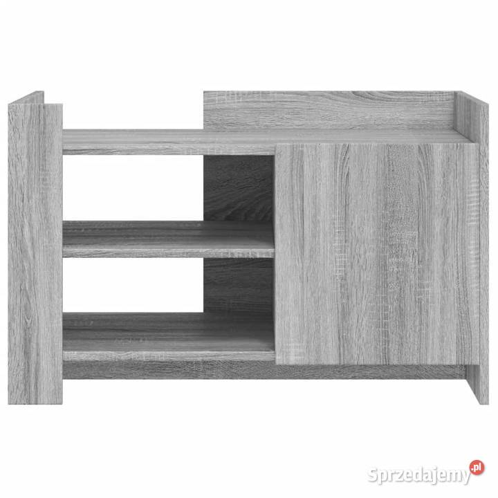 Stolik kawowy szary dąb 80x50x50 materiał