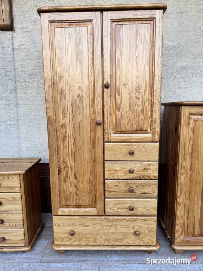 Szafa drewniana sosnowa 2 drzwiowa garderoba Garwolin sprzedam