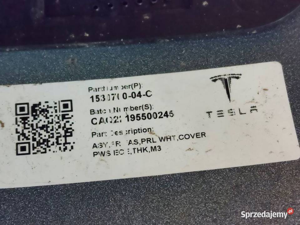 Zderzak Przód Tesla III 3 PDC 153070004C Pleszew