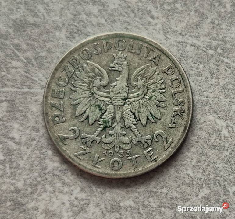 22 POLSKA II RP srebro 2 Złote 1933 r MW łódzkie Wola Kruszyńska sprzedam