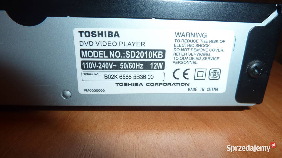 Odtwarzacz DVD Toshiba SD2010KB stan mało Łódź