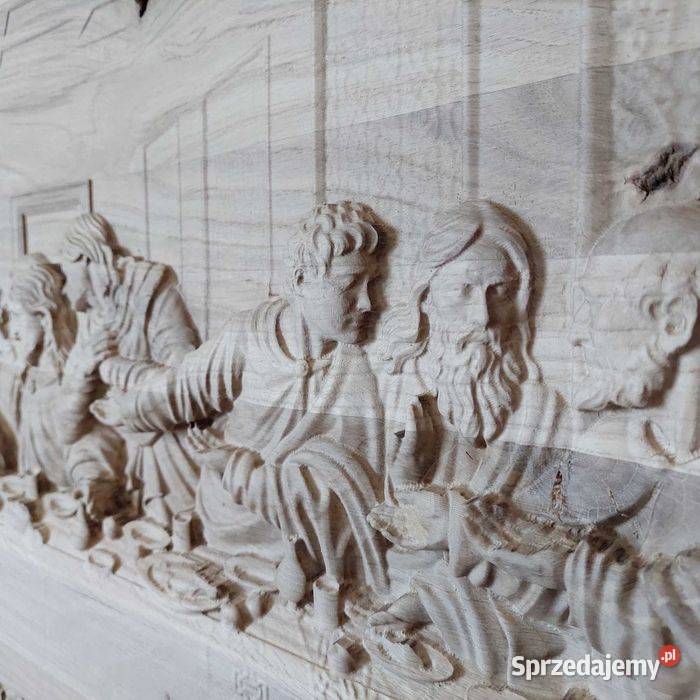 Ostatnia Wieczerza Płaskorzeźba w Drewnie zachodniopomorskie Malechowo