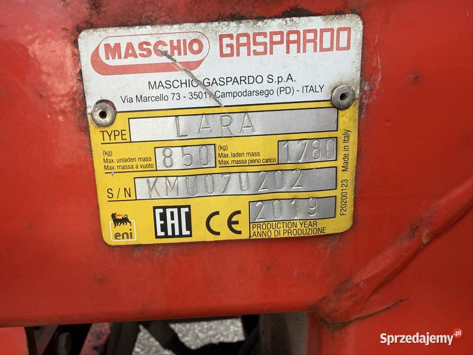 Kosiarka wysięgnikową bijakowa Maschio LARA 85 Rzeszów