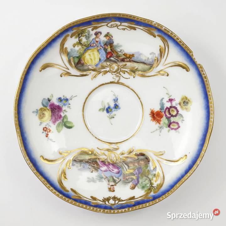 Filiżanka ze spodkiem Miśnia XIX w Porcelana i szkło sprzedam