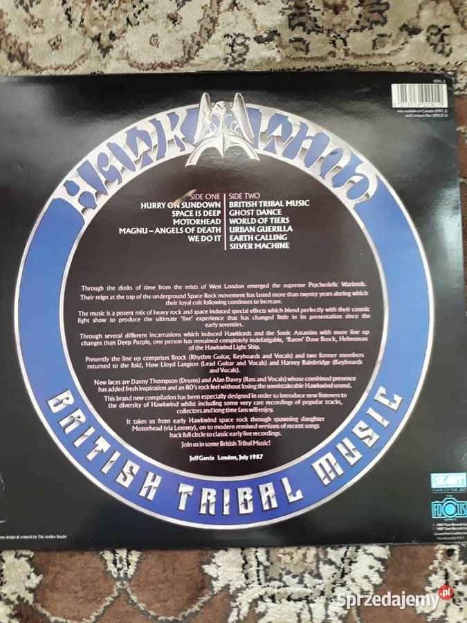 HAWKWIND British Tribal Music 1987hard rock z płyta winylowa Rzeszów