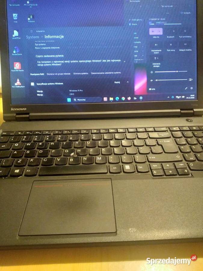 Laptop Biznesowy Lenovo ThinkPad156 mati5Ram