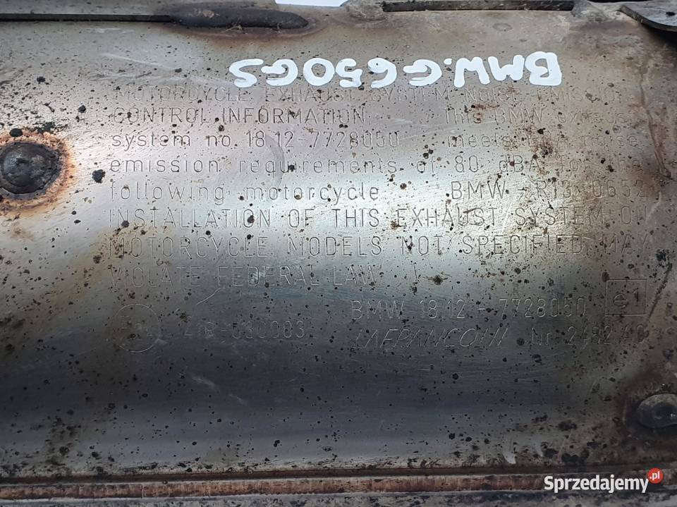 PRAWY WYDECH KOŃCOWY TŁUMIK BMW G650GS G 650 GS lubelskie Chełm