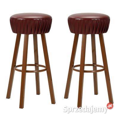 vidaXL Stołki barowe 2 brązowe sztuczna Warszawa sprzedam