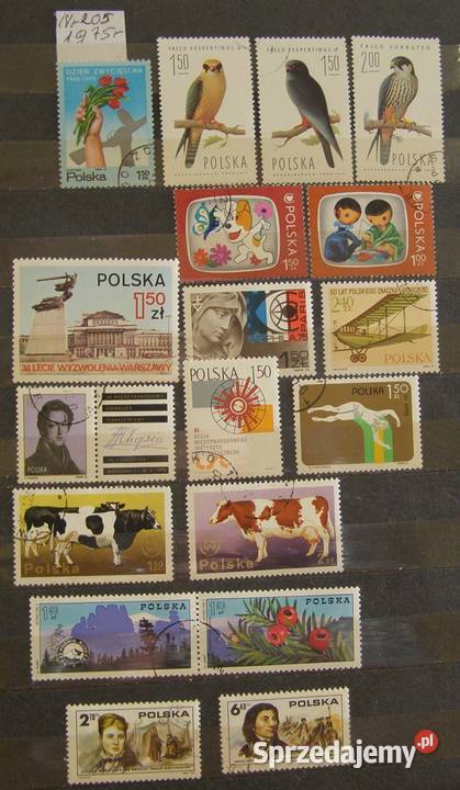 Znaczki pocztowe Polska zestaw 205luzaki Filatelistyka Łódź