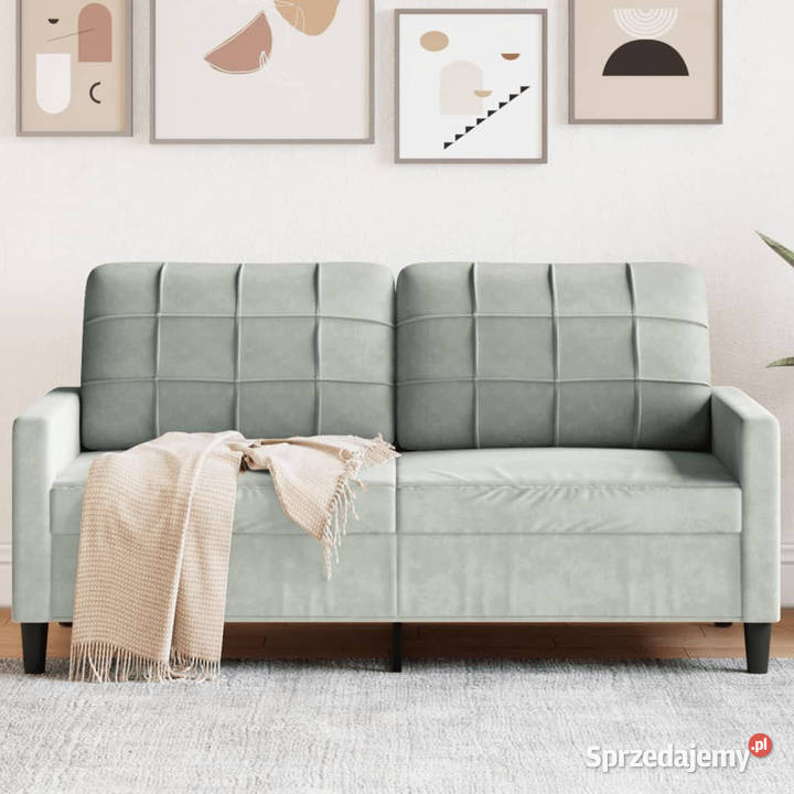 Sofa 2osobowa jasnoszara 140 tapicerowana Warszawa