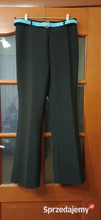 Spodnie damskie materiałowe 42 czarne na kant Sieradz