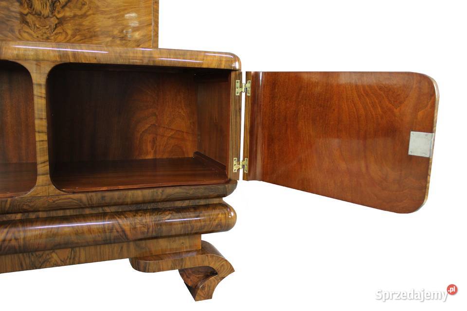 Unikatowy barek pomocnik art deco renowacji Zielonka