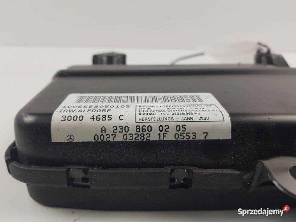 PODUSZKA AIRBAG A2308600205 SL 350 kujawsko-pomorskie Lipno