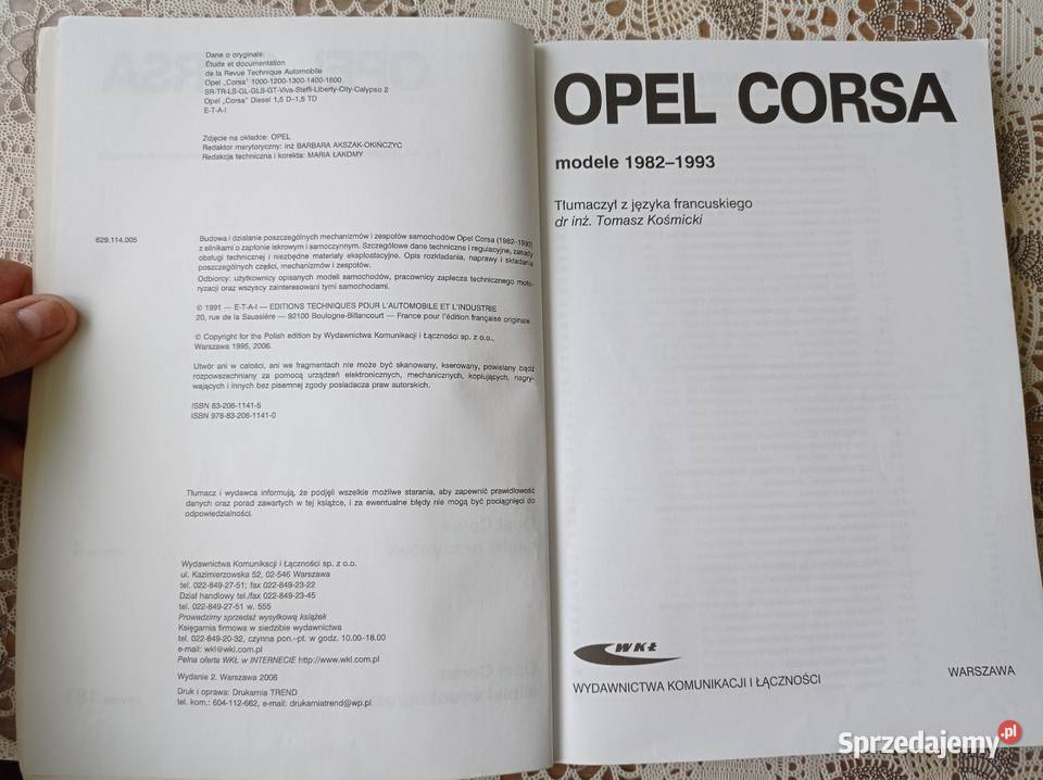 sam naprawiam opel corsa instrukcja obsługi Pępowo