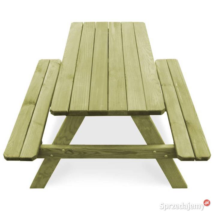 vidaXL Stół piknikowy z ławkami dzieci 90x90x58 Warszawa