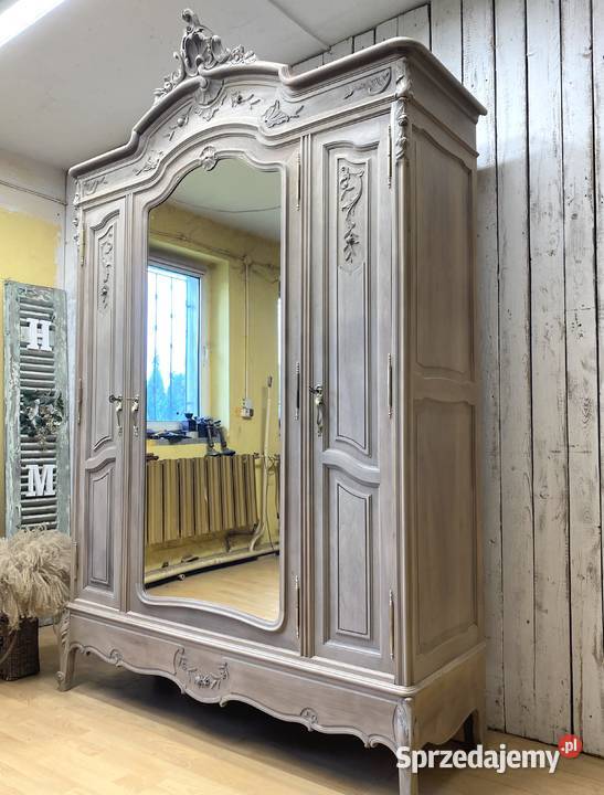 Szafa kremowa 3drzwiowa LUDWIK XV Francja 1908