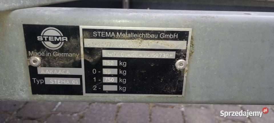 Przyczepa lekka Stema dmc 750 Maków Podhalański