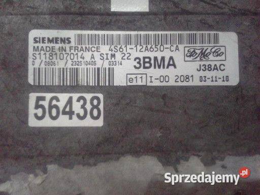 Komputer sterownik S118107014 4S6112A650CA K11 osobowe Układ elektryczny silnika wielkopolskie Międzychód