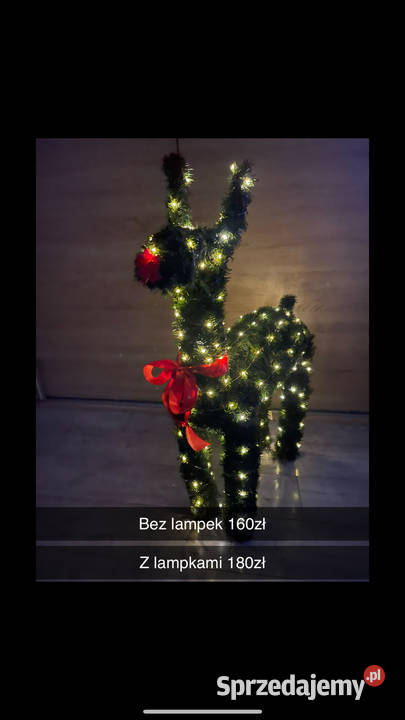 Ozdoby świąteczne renifery Biskupiec sprzedam