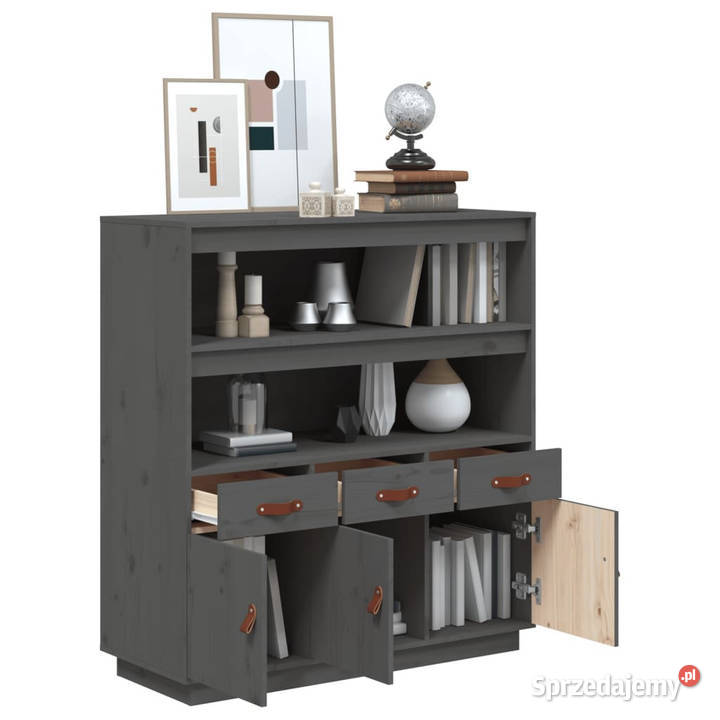 Szafka szara 100x40x1085 lite drewno sosnowe Warszawa