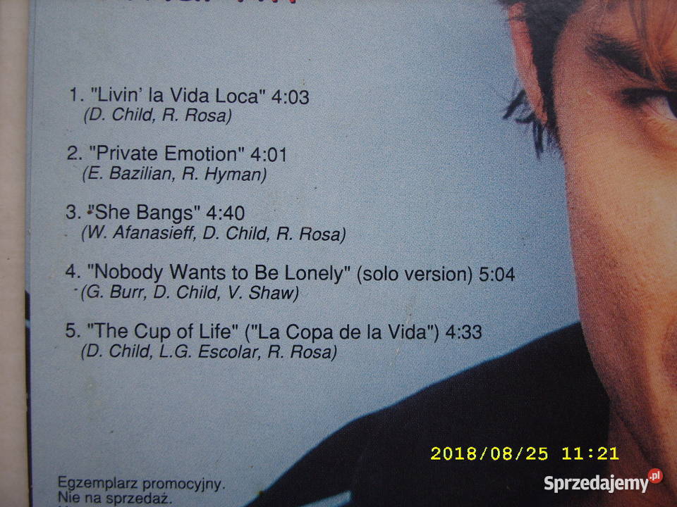 Pop CD ricky Martin5 najwiekszych przebojow Wołów sprzedam