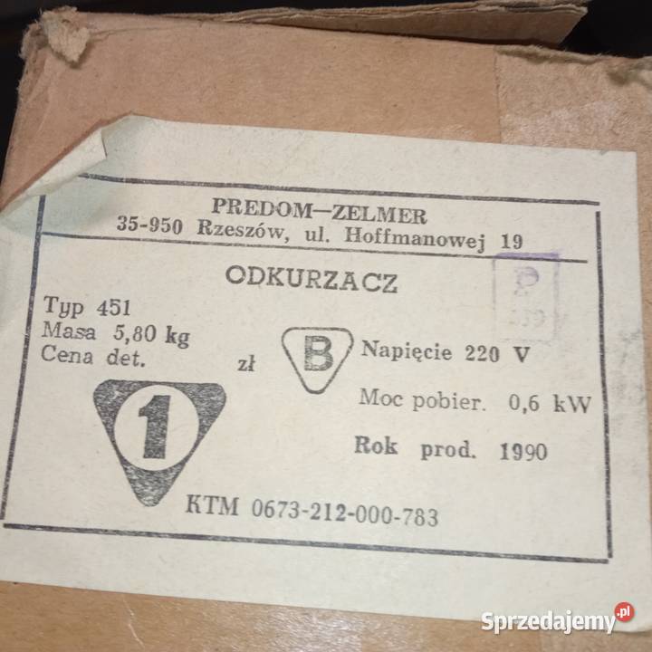 Odkurzacz workowy ZELMER 451 kolekcjonerski mazowieckie Warszawa